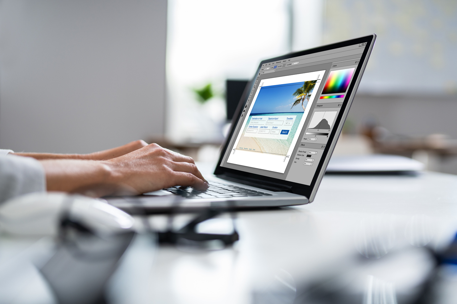 Designer Editing Photo On Computer